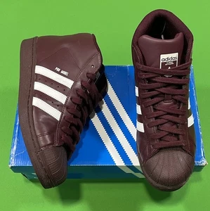 Adidas PRO MODEL Burgundy Maroon Red Leather Men's Shoes B27450 Size 7 - Picture 1 of 10