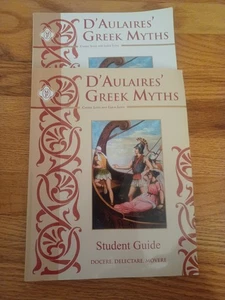 D'Aulaires' Greek Myths Book and Student Teacher Guide Memoria Press Homeschool - Picture 1 of 5