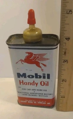 Práctico aceite publicidad lata engrasador Socony Pegasus Mobil  Foto 1 de 4