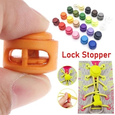 10Pcs DIY Shoelace Spring Cord Lock Stopper Toggle Clip Buckle - Image 1 of 4