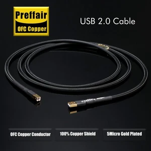 Cables de audio USB A a USB B diseño HIFI enchapado en oro enchufe USB sonido de alta fidelidad - Imagen 1 de 11