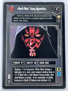 STAR WARS CCG CORUSCANT, DARK SIDE RARE CARD DARTH MAUL, YOUNG APPRENTICE AI lp - Picture 1 of 2
