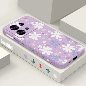Case For Xiaomi Redmi Note 14 13 12 11 Pro 13T Shockproof Silicone Flower Cover - Picture 1 of 17