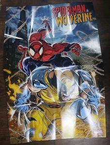 SPIDER-MAN & WOLVERINE #1 🕷️ 2025 Kaare Andrews 24 x 36 LCS PROMO POSTER Folded - Picture 1 of 3