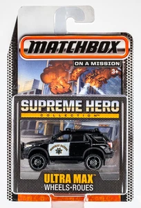 2015 Matchbox Supreme Hero Ford Explorer BLACK | CHP HIGHWAY PATROL | FSC - Picture 1 of 1