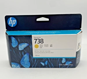 HP 738 130-ml żółty wkład atramentowy DesignJet, 498N7A - Zdjęcie 1 z 3