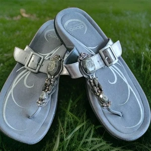 ABEO B.I.O. System Samantha Sandals Shoes Sz WN 10 Silver Bling (E) - Picture 1 of 9