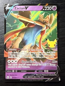Tarjeta Pokémon - Zacian V (Ultra Rara) Holo - 16/25 - Como Nueva - Celebraciones - Imagen 1 de 2