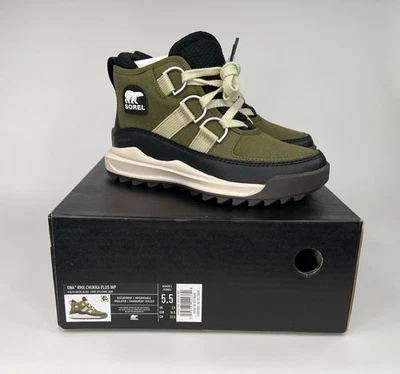 Botas Sorel para mujer ONA RMX Chukka Plus WP utilitarias verdes/negras talla 5,5 Foto 1 de 4
