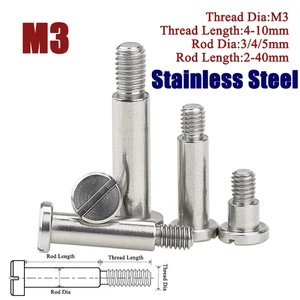 M3 Stainless Steel Slotted Cheese Head Shoulder Screw Slot Drive Bolts - Picture 1 of 9