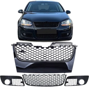 Sport Kühlergrill mit Chromleiste + Stoßstangengitter für VW Golf 5 GTI 03-09 - Picture 1 of 8