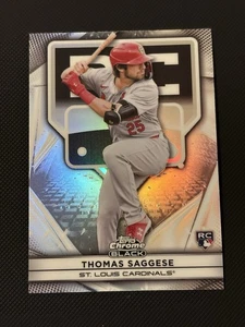 2025 Topps Chrome Black Thomas Saggese #96 Rookie Design Variations - Bild 1 von 2