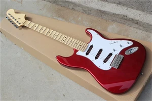 Factory Guitar Shop Electric Metal Red Brass Nut,Maple Scalloped Fretboard - Picture 1 of 16