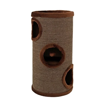 B-Ware: lionto Kratztonne mit Sisal Kratzturm Kratzbaum Kratzsäule 70 cm Braun - Bild 1 von 4