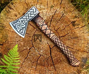 Norse Celtic Custom Handmade Carbon Steel Tomahawk Battle Throwing Viking Axe 1 - Picture 1 of 7