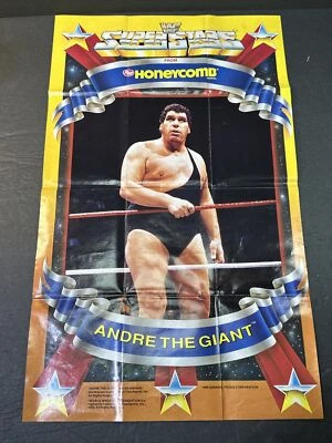 Póster de cereal WWF Wrestling Andre The Giant Honeycomb 1989 WWE Foto 1 de 2