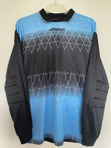Uhlsport Goalkeeper Template Football Shirt Large Blue Black - Picture 1 of 6