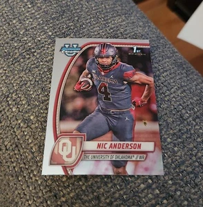 2024 Bowman U Chrome Football Nic Anderson #136 1st Oklahoma Sooners - Picture 1 of 2