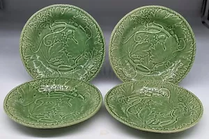 SET 4 Bordallo Pinheiro Green Vine Salad Plates - Picture 1 of 4