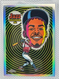 JAZZ CHISHOLM JR MIAMI MARLINS TOPPS CHROME REFRACTOR UV-15 MLB BASEBALL CARD SP - Picture 1 of 2