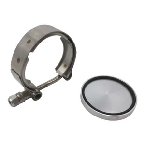 50mm Aluminum BOV Block Off Plate Cap Flange Adapter Plug Blanking Plate Clamp - Picture 1 of 6