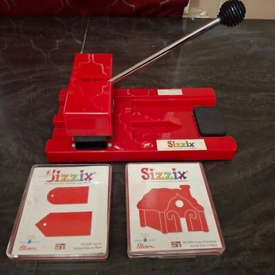 Sizzix Die Cutter Machine Press w/ Dies Tag Set House Provo-Craft - Image 1 of 4