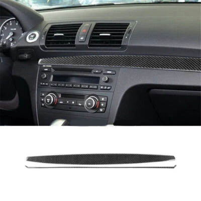 Cubierta de tablero principal interior de fibra de carbono 2 piezas para BMW Serie 1 E82 E88 2008-13 Foto 1 de 4