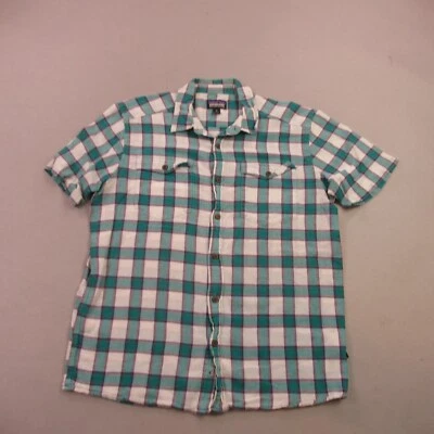 Patagonia Shirt Mens Medium Short Sleeve Button Up Lightweight Pockets Plaid - Image 1 of 4