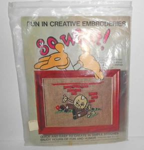 Vintage 1969 FUN IN CREATIVE EMBROIDERIES Kit - SO WHAT! - Picture 1 of 5