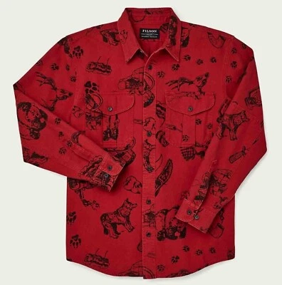 Camisa Filson Vintage Wash Alaskan Guide 20233069 Freddy Cats Yukon Route Negra Foto 1 de 4