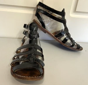 La Botte Gardiane Women Sandals Patent Leather Black Size 39 AU 8 France - Picture 1 of 16