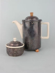 WMF/Bauscher Warming Jug with Silver Cladding + Sugar Bowl - Picture 1 of 1