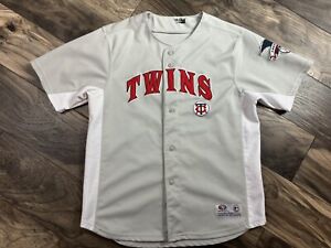 youth boys Large True Fan MLB Minnesota Twins TC Baseball Jersey stitched (C3)