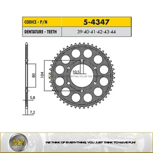 KAWASAKI ZX-10R ABS 1000 DE 2011 A 2016 2017 2018 CORONA EN ERGAL 525 41 DIENTES - Imagen 1 de 1