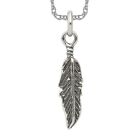 925 Sterling Silver Vintage Feather Necklace Charm Pendant