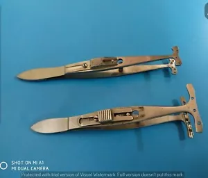 2 piezas abrazadera de tapa de ptosis 6 pines acero inoxidable fórceps instrumento ojo instrumento - Imagen 1 de 18
