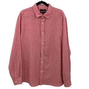 Banana Republic Button Down Shirt Men Size XL Untucked Fit Linen Blend Old Money - Picture 1 of 8