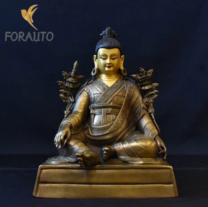 8 Zoll Tibet Guru Jigme Lingpa Meister Buddha Bronze Statue - Bild 1 von 8