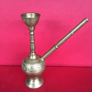 WATER PIPE PIPA DE AGUA SOLID BRASS LATÓN MACIZO - Imagen 1 de 9