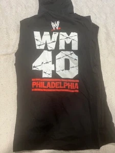 WWE Wrestlemania 40 WM40 Sleeveless Hoodie Philadelphia ECW Style Barb Wire XXL - Picture 1 of 3