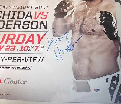 Ronda Rousey Dan Henderson Lyoto Machida + Liz Signed UFC 157 Poster PSA/DNA COA - Image 1 of 4