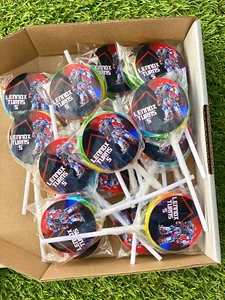 10 x Transformers Optimus Prime Lollipop Personalised Party Favour Birthday - Picture 1 of 1