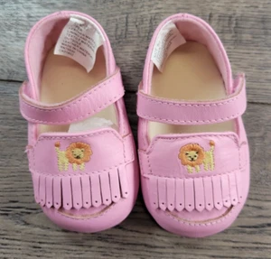 Baby Girl Nwot Gymboree Size 3 Pink Jungle Friends Shoes - Picture 1 of 3