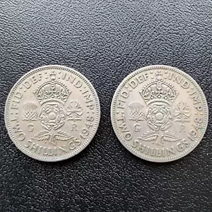 1948 Great Britain Florin (Two Shillings) Copper-Nickel Coin KM#865 - Picture 1 of 6