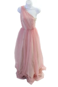 Badgley Mischka, Damen, beige Maxikleid ärmellos langer Reißverschluss Polyester Größe 0 - Bild 1 von 4