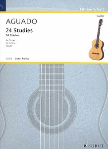 Dionisio Aguado 24 Studies Classical Guitar Easy to Advanced Sheet Music Book - Picture 1 of 1