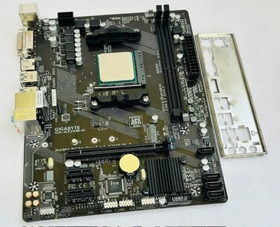 Gigabyte GA-A320M-H REV: 1.1 Socket AM4 DDR4 Motherboard, AMD CPU & I/O Shield - Image 1 of 4