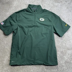 Nike On Field Apparel Green Bay Packers Short Sleeve Windbreaker Jacket Size L - Picture 1 of 14