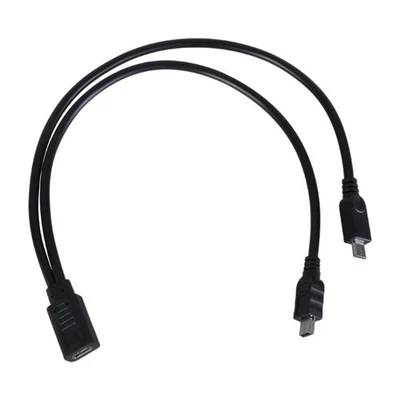 Type C Female to USB Male Charge Cable Splitter Adapter Cord for Phones Laptops - Image 1 of 4