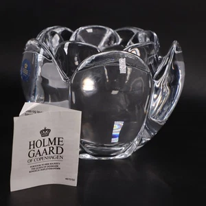 Royal Copenhagen Holme Gaard Crystal Lotus Flower Candle Votive Tea Light Holder - Picture 1 of 5